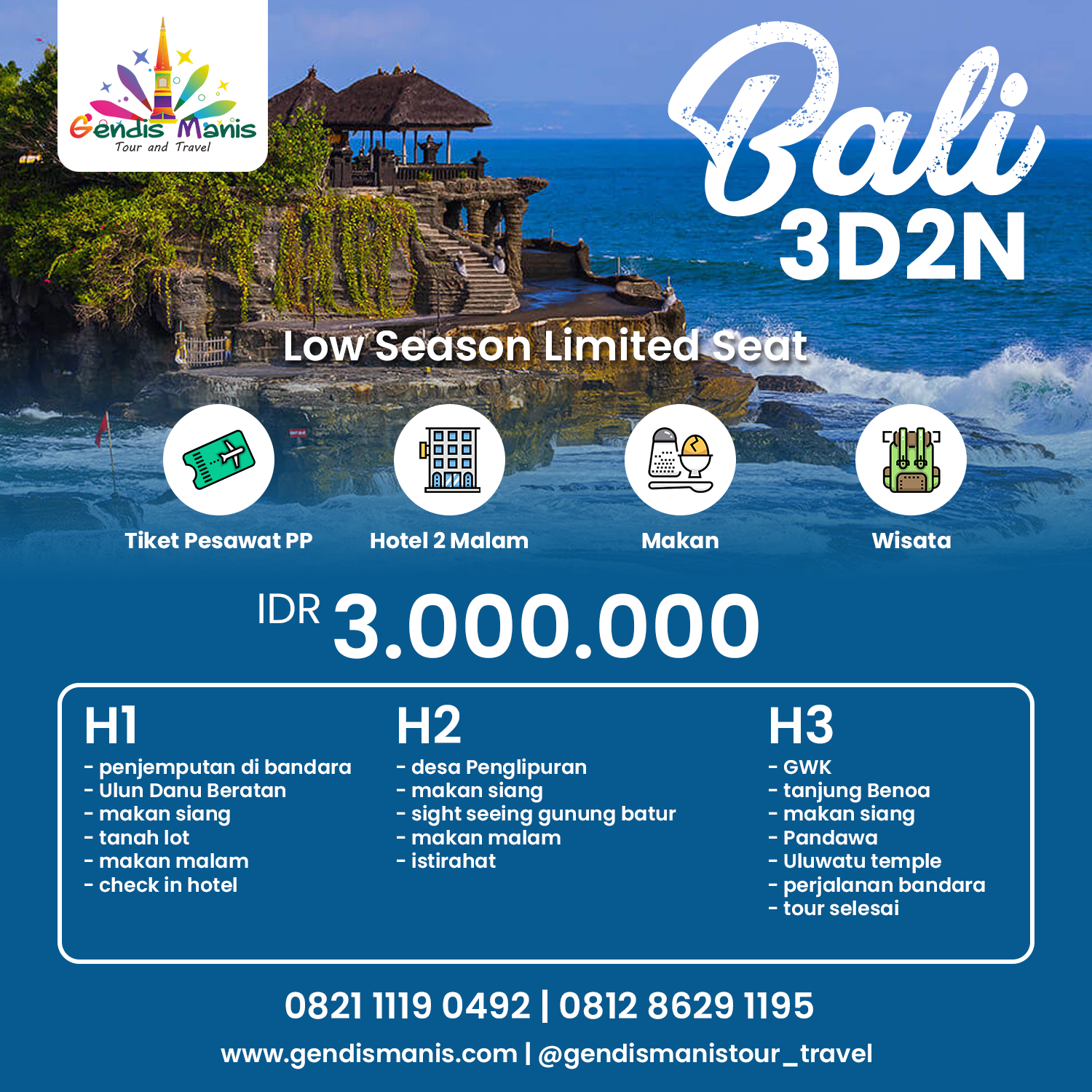 Paket Wisata Bali 3 Hari 2 Malam